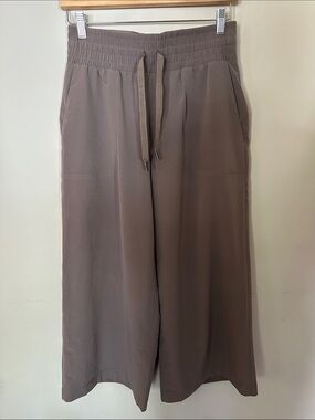 Wide Leg Drawstring Pants in Taupe